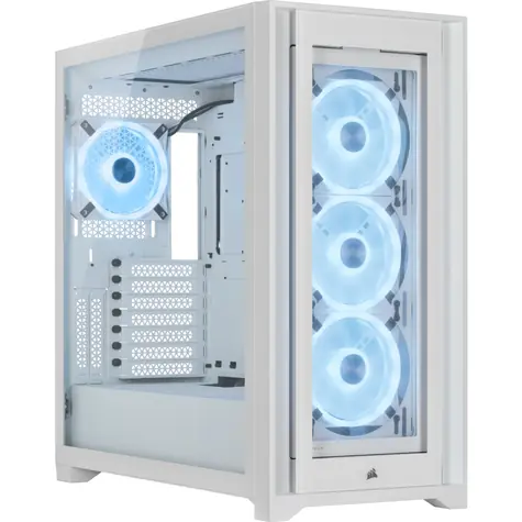 Corsair iCUE 5000X RGB QL Edition bílá / E-ATX / 2x USB-A 3.2 / 1x USB-C 3.2 / 4x 120mm RGB / bez zdroje