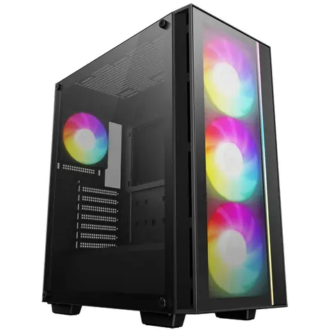 DEEPCOOL MATREXX 55 V4 C černá / ATX / 1x USB-A 3.0 / 1x USB-C 3.0 / 3x 140mm / 1x 120mm / bez zdroje