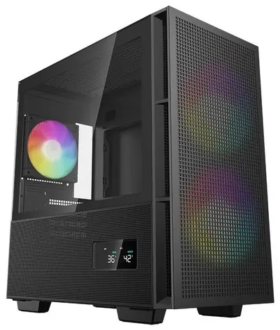 DEEPCOOL CH360 DIGITAL černá / mATX / 1x USB-A 3.0 / 1x USB-C 3.0 / 2x 140mm / 1x 120mm / displej / bez zdroje