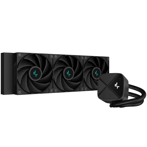DEEPCOOL LS720 Zero Dark / 3x 120mm / Fluid Dynamic Bearing / 32.9 dB @ 2250 RPM / 85.85 CFM / AMD + Intel