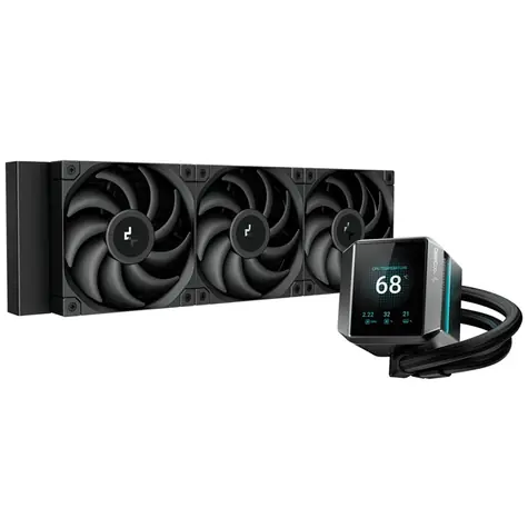 DEEPCOOL MYSTIQUE 360 černá / 3x 120mm / Fluid Dynamic Bearing / 36.49 dB @ 2150 RPM / AMD + Intel