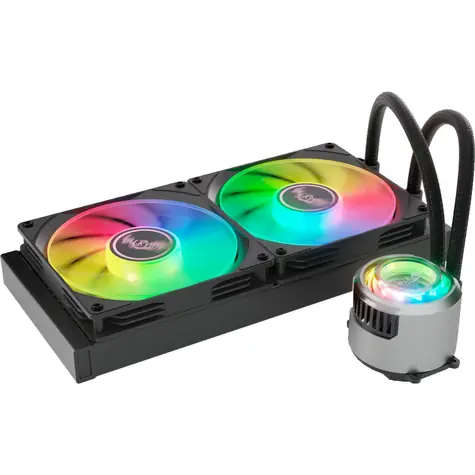 Valkyrie Jarn 280 ARGB černá / AIO vodní chladič CPU / 2x 140 mm / 32.2dB / AMD + Intel 