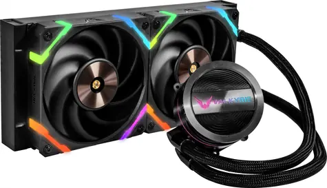 Valkyrie VK-AIODR240B černá / AIO vodní chladič CPU / 2x 120 mm / 29dB / AMD + Intel 