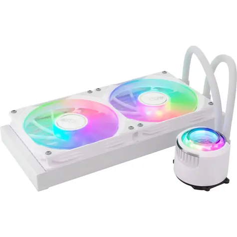 Valkyrie Jarn 280 ARGB bílá / AIO vodní chladič CPU / 2x 140 mm / 32.2dB / AMD + Intel 