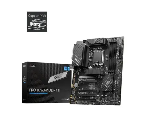 MSI PRO B760-P DDR4 II / B760 / LGA 1700 / 4x DDR4 / PCIEx16 / 1x GLAN / ATX