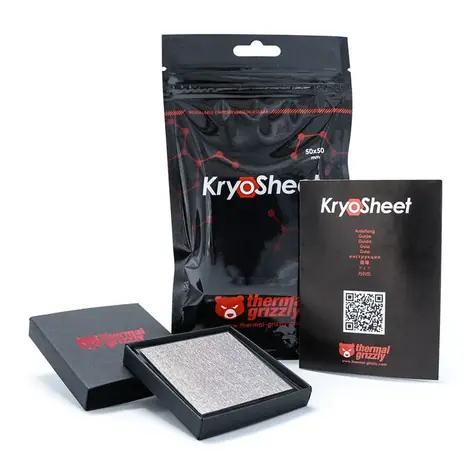 Thermal Grizzly KryoSheet (50 x 50 x 0.2 mm) / Teplovodivá podložka / Grafen / 1 Ks