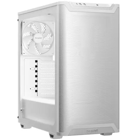 be quiet! Pure Base 501 Airflow TG bílá / ATX / 2x USB-A 3.0 / 1x USB-C 3.1 / 2x 140mm / bez zdroje / průhledná bočnice