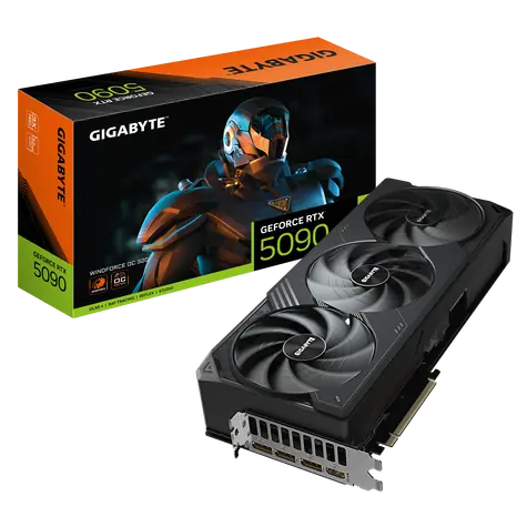 GIGABYTE GeForce RTX 5090 WINDFORCE 32GB OC / 2467MHz / 32GB GDDR7 / 512-bit / 1x HDMI + 3x DP / 1000W (16)