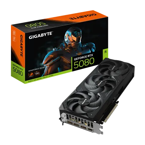 GIGABYTE GeForce RTX 5080 WINDFORCE SFF 16GB / 2670MHz / 16GB GDDR7 / 256-bit / 1x HDMI + 3x DP / 850W (16)