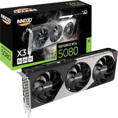 INNO3D RTX 5080 X3 16GB / 2617MHz / 16GB GDDR7 / 256-bit / 1x HDMI + 3x DP / 850W (16)