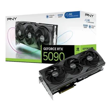 PNY RTX 5090 OC Triple Fan 32GB / 2400MHz / 32GB GDDR7 / 512-bit / 1x HDMI + 3x DP / 1000W (16)