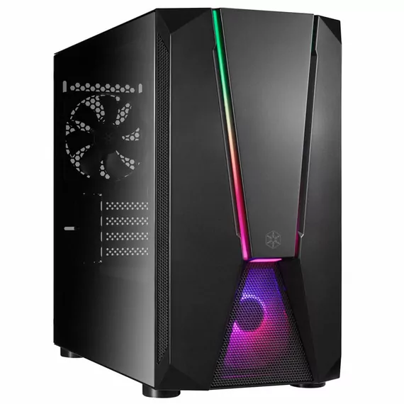 SilverStone Fara V1M Pro černá / mATX / 2x USB-A 2.0 / 2x USB-A 3.0 / 1x 120mm ARGB / bez zdroje / průhledná bočnice 