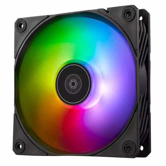 SilverStone Shark Force RGB černá / 120mm / Fluid Dynamic Bearing / 41.2 dB @ 2500 RPM / 100 CFM / 4-Pin PWM 