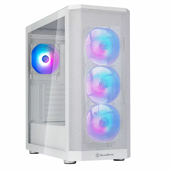 Silverstone FARA 514X bílá / ATX / 2x USB-A 3.0 / 1x USB-C 3.0 / 4x 120mm ARGB / bez zdroje / průhledná bočnice