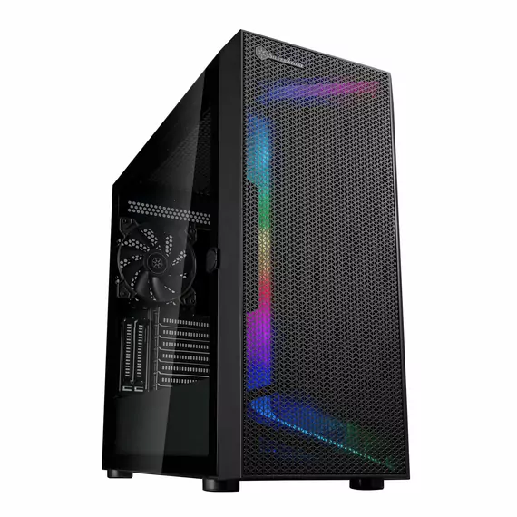 SilverStone SETA H1 černá / SSI-EEB / 2x USB-A 3.0 / 1x USB-C / bez zdroje / průhledná bočnice