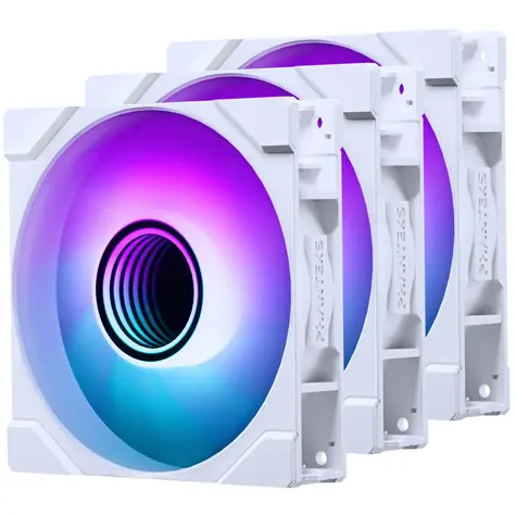 PHANTEKS M25 Gen2 PWM D-RGB 3ks bílá / 120mm / Hydraulic Bearing / 35.13 dB @ 2000 RPM / 72.72 CFM / 4-Pin PWM + 3-Pin