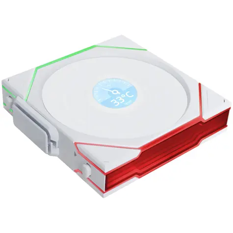 Lian Li UNI FAN TL Wireless LCD Fan Reverse Blade bílá / 120mm / Fluid Dynamic Bearing / 31 dB @ 1900 RPM / 54.3 CFM