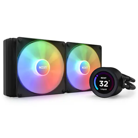 NZXT Kraken Elite RGB 280 černá / 2x 140mm / Fluid Dynamic Bearing / 34.48 dB @ 1500 RPM / 90.79 CFM / AMD + Intel 