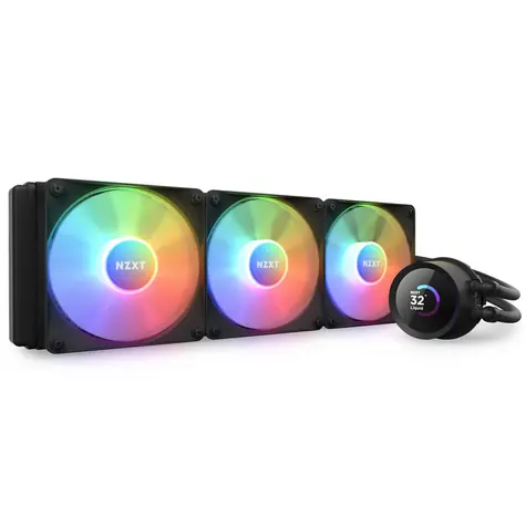 NZXT Kraken RGB 360 černá / 3x 120mm /  Fluid Dynamic Bearing / 33.88 dB @ 1800 RPM / 78.86 CFM / AMD + Intel