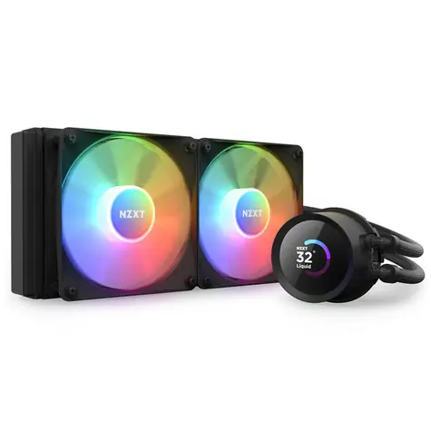 NZXT Kraken RGB 240 černá / 2x 120mm / Fluid Dynamic Bearing / 33.88 dB @ 1800 RPM / 78.86 CFM / AMD + Intel