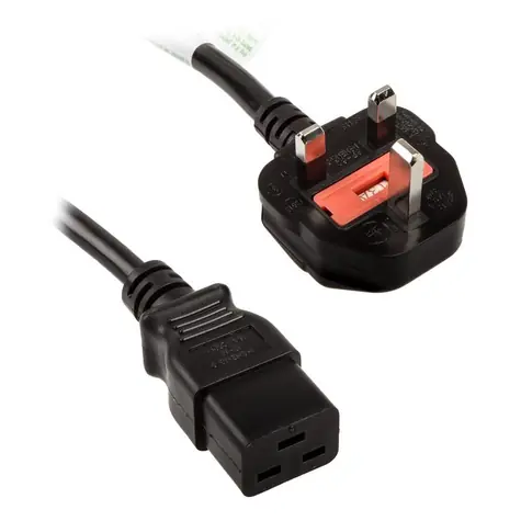 Kolink Premium síťový kabel Anglie (typ G) do zástrčky IEC C19 - 1.8 m černá