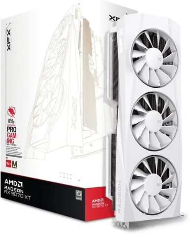 XFX Quicksilver Radeon RX 9070 XT Magnetic 16GB / 2970 MHz / 16GB GDDR6 / 256-bit / 1x HDMI + 3x DP / 700W (8+8)