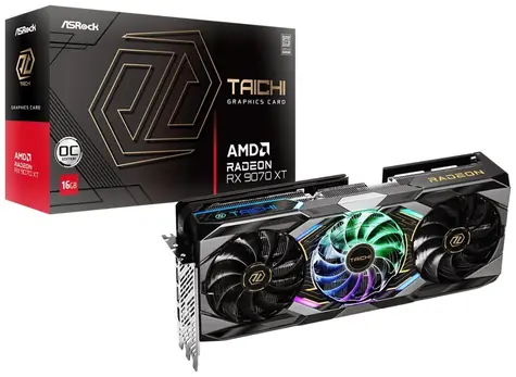ASRock Radeon RX 9070 XT Taichi OC 16GB / 3100 MHz / 16GB GDDR6 / 256-bit / 1x HDMI + 3x DP / 850W (16)