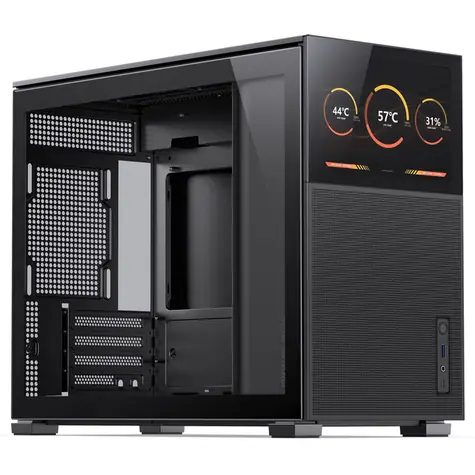 Jonsbo D31 MESH Screen TG černá / mATX / 1x USB-A 3.2 / 1x USB-C 3.2 / bez zdroje / průhledná bočnice