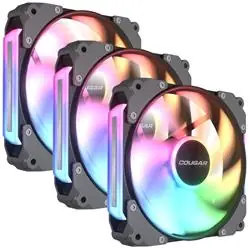 COUGAR APOLAR 120 ARGB 3 ks černá / 120mm / 75.4 CFM / 3-pin
