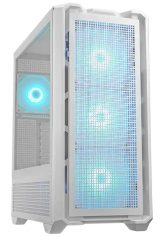 COUGAR MX600 RGB bílá / PC skříň / ATX / micro-ATX / mini-ITX / RGB / průhledná bočnice / bez zdroje