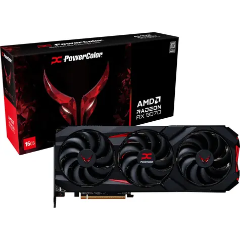 Powercolor Red Devil Radeon RX 9070 16GB OC / 2700 MHz / 16GB GDDR6 / 256-bit / 1x HDMI + 3x DP / 650W (8+8)