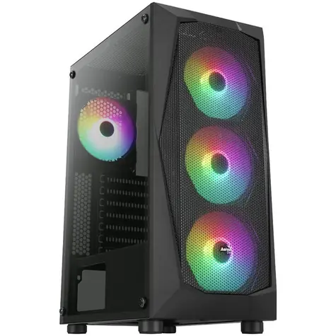 Aerocool Falcon V2 ARGB černá / ATX / 2x USB-A 3.0 / 1x USB-A 2.0 / 4x 120mm / bez zdroje / průhledná bočnice 