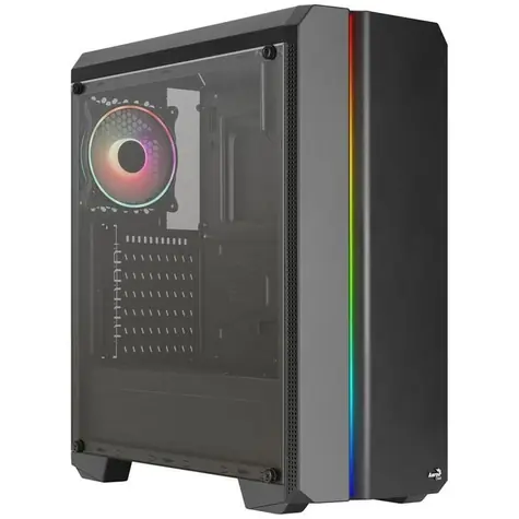 Aerocool Genesis ARGB černá / ATX / 2x USB-A 3.0 / 2x USB-A 2.0 / 1x 120mm / bez zdroje / průhledná bočnice 