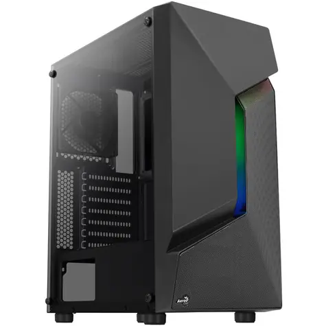 Aerocool Scape-G-BK-v1 černá / ATX / 2x USB-A 3.0 / 1x USB-A 2.0 / 1x 120mm / bez zdroje / průhledná bočnice 