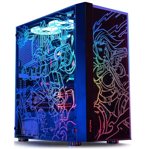 Aerocool Skribble RGB  černá / ATX / 2x USB-A 3.0 / 3x 120mm / bez zdroje / průhledná bočnice 