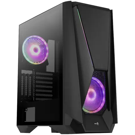 Aerocool Visor černá / ATX / 2x USB-A 3.0 / 2x 140mm / bez zdroje / průhledná bočnice 