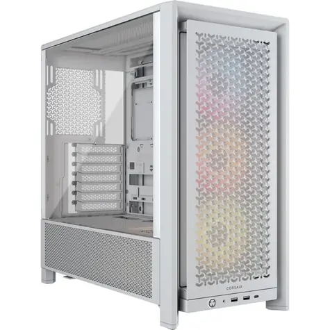 Corsair FRAME 4000D RS ARGB bílá / E-ATX / 2x USB-A 3.2 / 1x USB-C 3.1 / 3x 120mm / bez zdroje / pruhledná bočnice