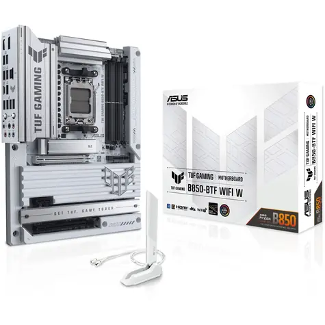 ASUS TUF GAMING B850-BTF WIFI bílá / B850 / 4x DDR5 / 1x 2.5GLAN / Wi-Fi 7 / ATX