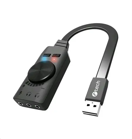 C-TECH SC-7Q, 7.1 surround sound černá / 7.1 / audio switch