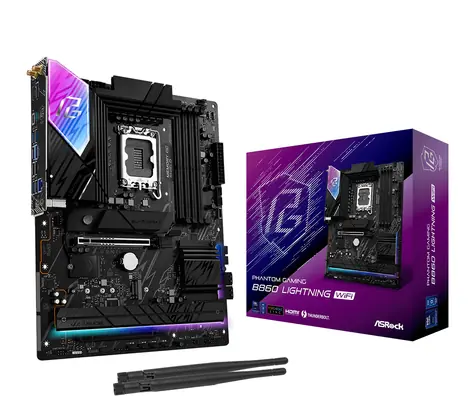 ASRock B860 Lightning WiFi / B860 / LGA 1851 / 4x DDR5 / PCIEx 16 / 2.5GLAN / Wi-Fi / ATX