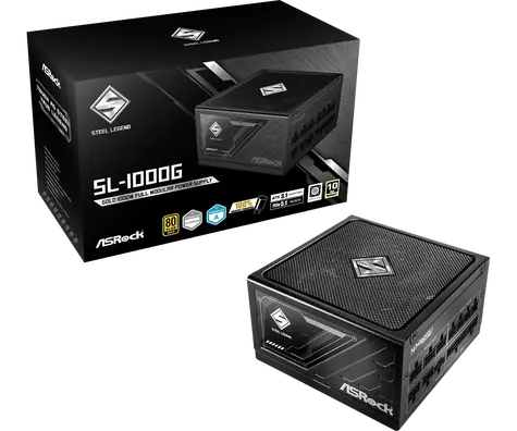 ASRock Steel Legend SL-1000G / ATX / 1000W / 80 Plus Gold / 135 mm / Modulární