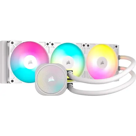 Corsair NAUTILUS ARGB bílá / 3x 120mm / 33.2dB / 300-1700 RPM / 94.87CFM / Intel + AMD