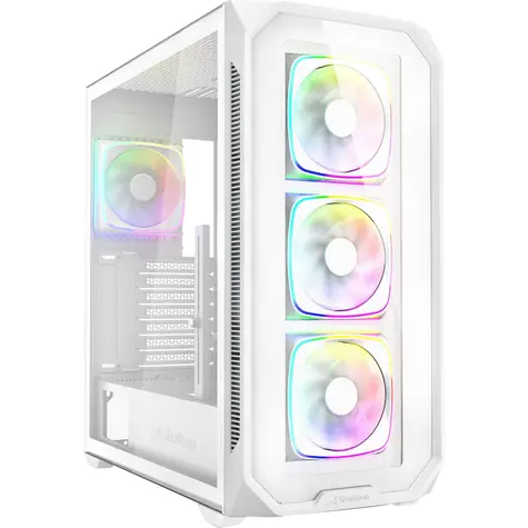 Sharkoon AK5G RGB bílá / ATX / 2x USB 3.2 / 1x USB-C / 4x 120mm / bez zdroje / průhledná bočnice