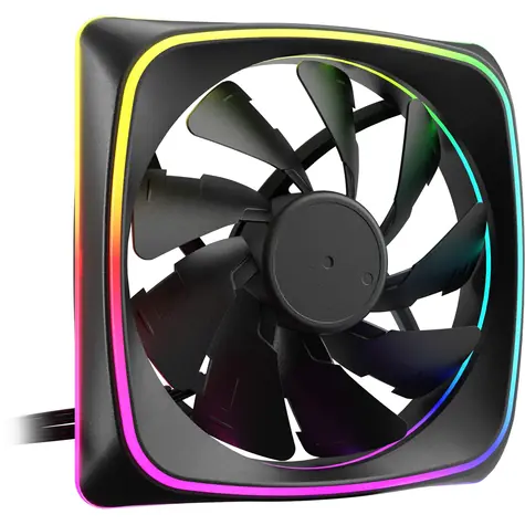 Sharkoon SHARK Lights RGB PWM černá / větráček / 120mm / RGB / 24.8 dBA / 1700 RPM / 89 m3h