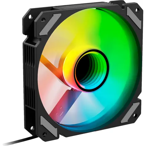 Sharkoon SHARK Mirror RGB PWM REVERSE černá / větráček / 120mm / RGB / 26.8 dBA / 1500 RPM / 99.52 m3h