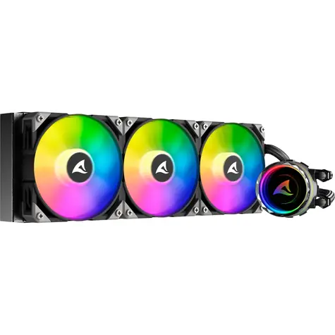 Sharkoon S90 RGB AIO 360mm / 3x 120mm / 2000 RPM / 71 CFM / 35dB / 4-pin / Intel & AMD