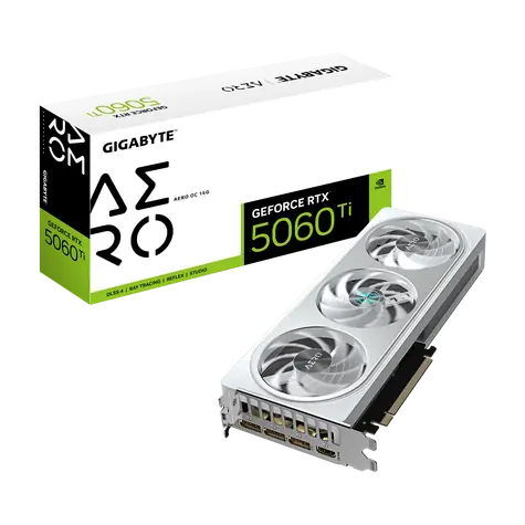 GIGABYTE GeForce RTX 5060 Ti AERO OC 16GB / 2647MHz / 16GB GDDR7 / 128-bit / 1x HDMI + 3x DP / 650W (8)