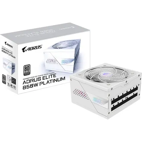 GIGABYTE AORUS ELITE P850W ICE / ATX / 850W / 80 Plus Platinum/ 120 mm / Modulární