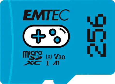 EMTEC microSD Gaming 256GB modrá / UHS-I U3 V30 A1 / čtení: 100MBs / zápis: 50MBs