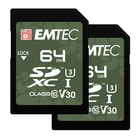 EMTEC Outdoor SD UHS-I U3 V30 64GB / čtení: 100MBs / zápis: 50MBs